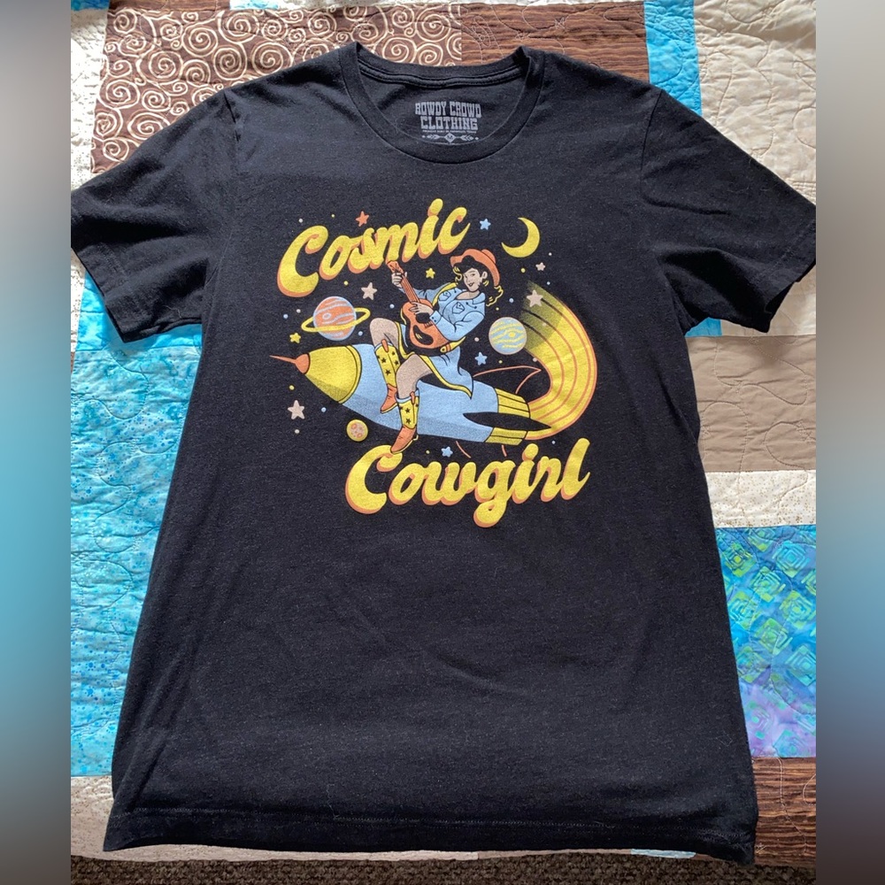 Rowdy Crowd Clothing Cosmic Cowgirl Western Graphic Tee